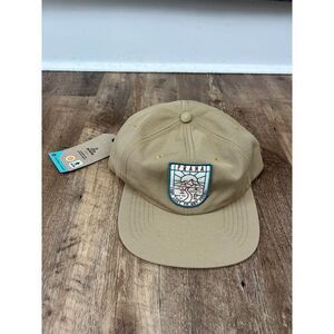 PrAna Gazin Patch Hat Snapback UPF 50+ Men's "Get Lost To Get Found" NWT